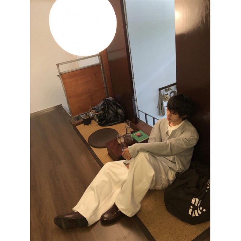 【有货】X1380LL-特P40加绒加厚假两件V领长袖T恤男华夫格卫衣,男装T恤,星座1007（原301D）