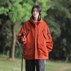 新款连帽冲锋衣宽松大码夹克男DSA157B-J199-P65，男装夹克，电商A157B