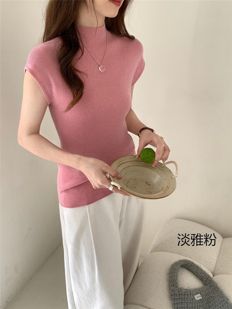 2025年秋季常规时尚通勤简约休闲无缝贝壳袖,女装羊毛衫,纳驰羊绒