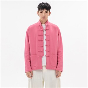 秋冬大码风加厚夹克外套立领盘扣情侣中性唐装汉服 JK20/P135图片