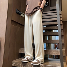 夏季速干冰丝裤直筒宽松高级垂感短裤潮松紧休闲裤A436-610-P40，男装牛仔裤，电商A436