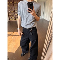 网图老钱风boxy正肩版短袖针织衫T恤W2000/特P45，男装T恤，电商B350