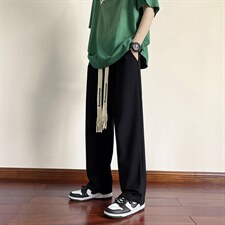 夏季ins高街潮牌运动卫裤垂感休闲裤男薄款直筒阔腿裤K3324-P32，男装休闲裤，星座512-2