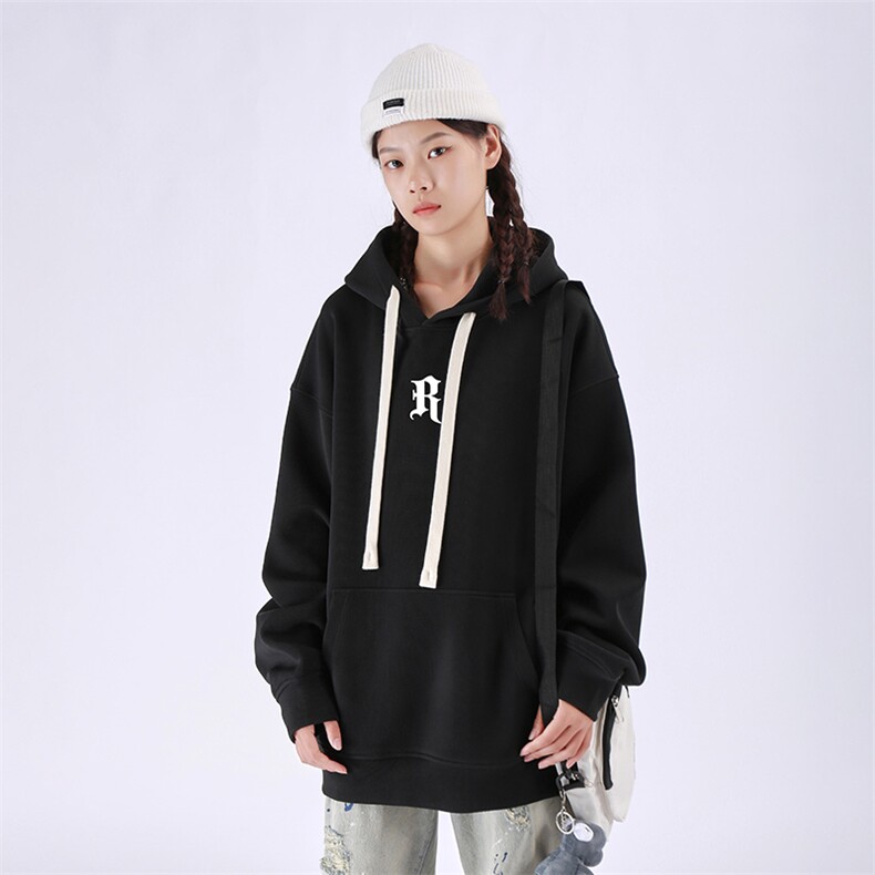 W2233-P50秋冬420克重磅大码美式套头连帽卫衣，有做加绒,男装卫衣,星座109