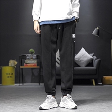 1日系宽松运动裤束脚裤大码长裤潮休闲裤男九分裤7280P45控68，男装休闲裤，星座226-2