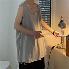 破边背心男夏季新款ins潮牌潮流情侣坎肩马甲宽松运动无袖M911-22，男装背心/马甲，星座1008-2