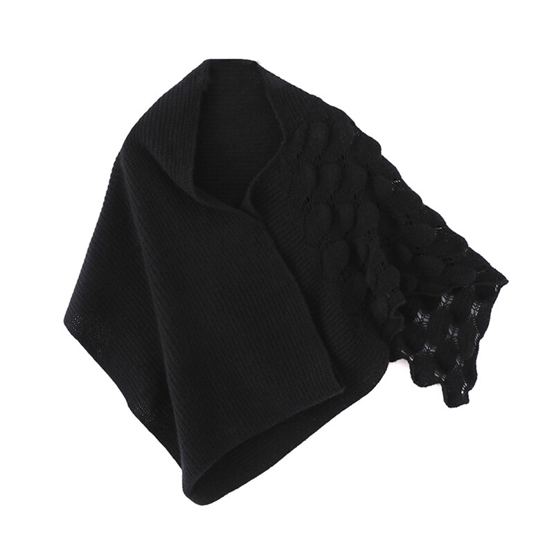 冰丝披肩外搭女减龄鱼尾纹斗篷搭肩夏季护颈空调房纯色百搭围脖，披肩，戎咖羊绒