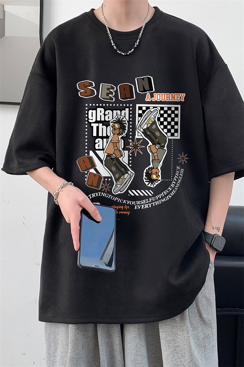麂皮绒短袖t恤男大码半袖男JD82282-P25,男装T恤,电商A040