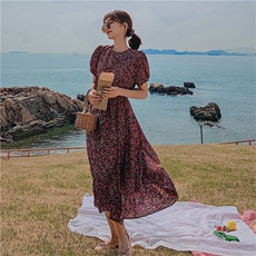 现货主推！2021夏季新款碎花连衣裙163-8800-P90-控138，女装连衣裙，拾菱