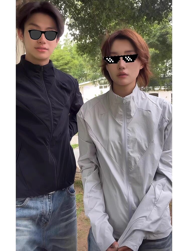 XZ809A/FFW01/特P40（无差价）现货足特批冰丝设计感小众防晒衣,男装夹克,星座809A(原222-1)