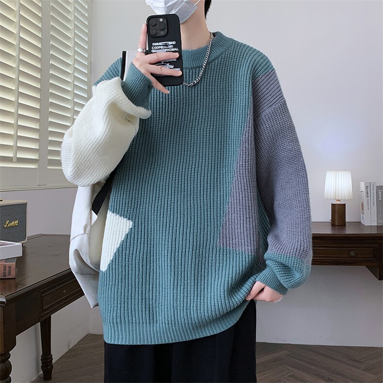 【新品】2025秋冬男士时尚休闲百搭针织毛衣潮流-M5100-P45,男装针织衫/毛衣,星座1105-1