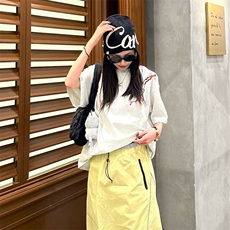 万针全刺绣工艺抖音得物高品质260克重磅纯棉双纱美式高街短袖T恤，男装T恤，电商A486-1