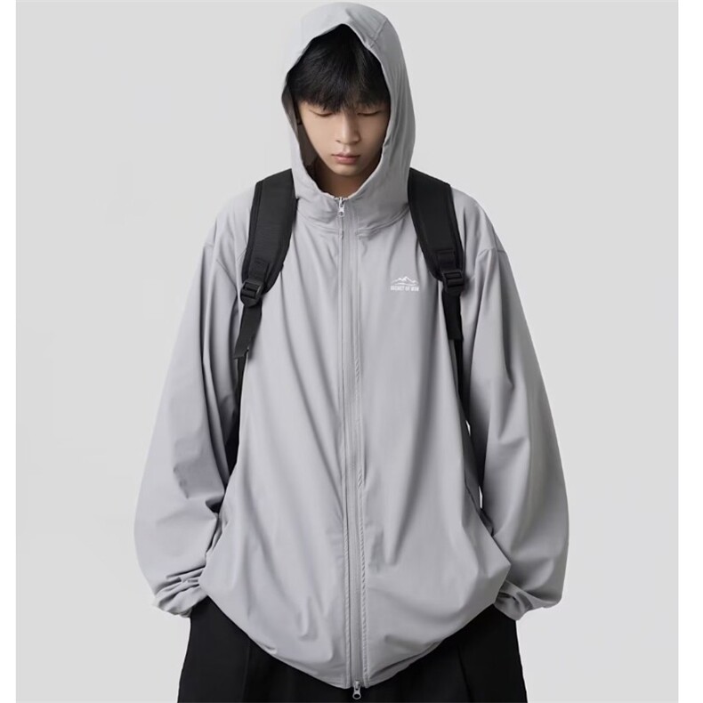 情侣冰丝防晒衣夏季连帽皮肤衣服日系户外防紫外线外套男F09,男装防晒衣,星座1116A-1（原606A）