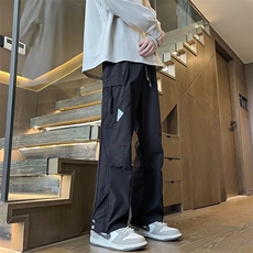 冲锋休闲裤男士韩版潮流拼接高街帅百搭2024秋冬ins长裤K5767-P45，男装休闲裤，星座412-3