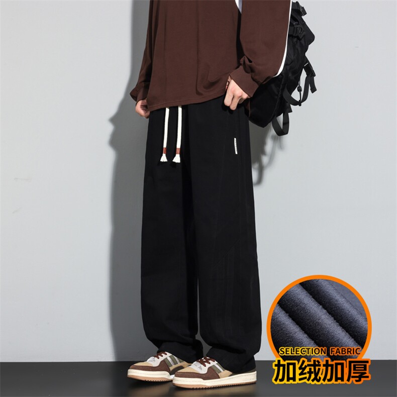 纯棉潮流百搭休闲裤秋冬男士宽松阔腿工装长裤J8030-P45/加绒P55,男装工装外套,星座509