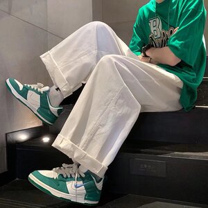 夏季美式宽松运动裤ins复古九分裤子男日系直筒休闲裤 K3334-P38图片