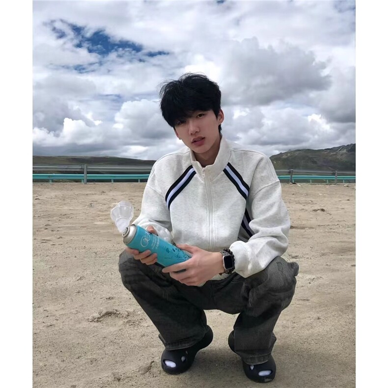 条纹拼接运动外套男女款秋季美式复古开衫卫衣宽松休闲情侣上衣,女装短外套,星座1210-1
