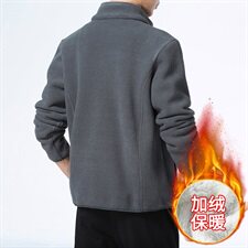 M-8XL男大码立领遥粒绒加肥加大码夹克外套5032-1_9810，男装夹克，星座1516-1