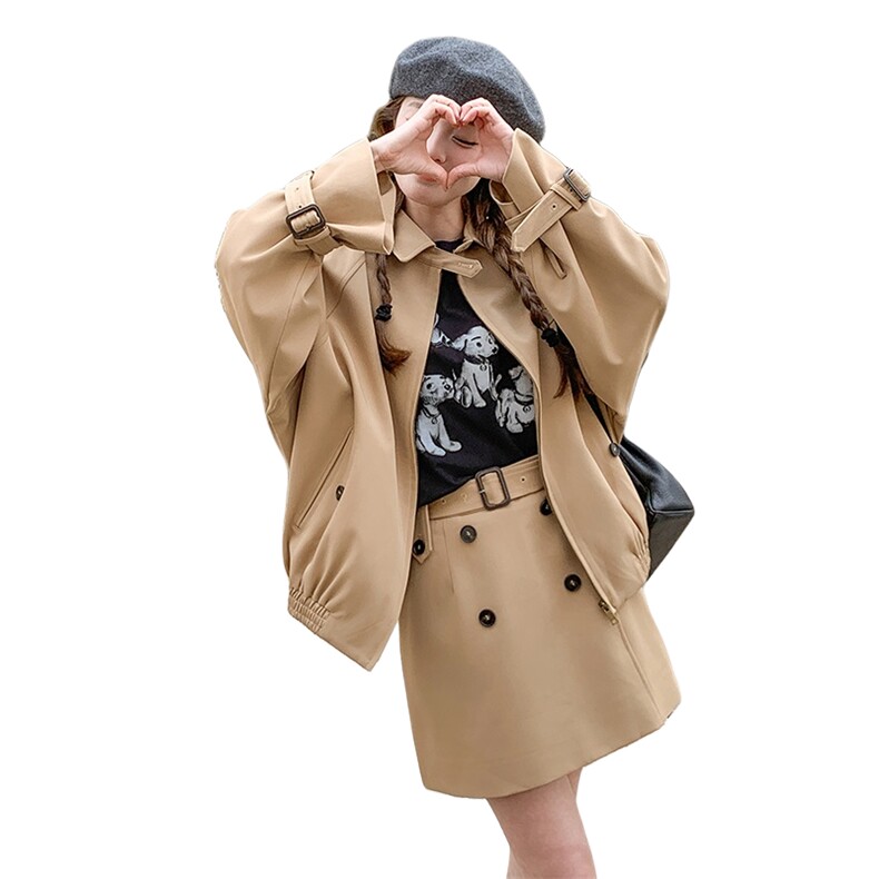 宽松夹克+短裙两件套2C212-G25-P205-K268,女装套装/套裙,2C212