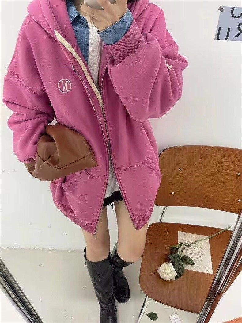 卫衣加绒开衫，女装卫衣/绒衫，寸汐