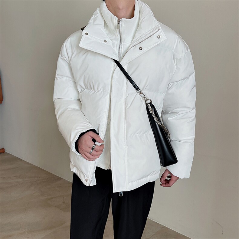 冬季新款立领假两件棉服男加厚保暖潮流棉衣痞帅M117-P160控190,男装棉衣,电商B267