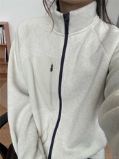 针织拉链夹克外套1302-GS10-P75成分100聚酯纤维，男装夹克，星座1302