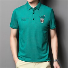 新款短袖T恤男夏季爸爸装polo衫丝光棉男士中年休闲无痕半袖体恤，男装T恤，电商B212（原钱塘6029）