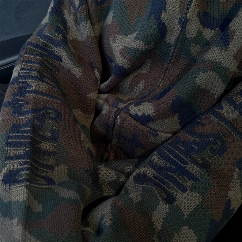 重磅连帽迷彩卫衣外套女春秋2025新款开春设计感拉链开衫WY8204,女装短外套,星座516A