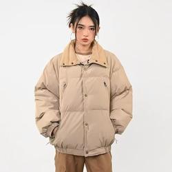网络图现货美式覆古女秋冬加厚羽绒棉衣翻领情侣面包服J3333-P70,男装棉衣,星座715-7