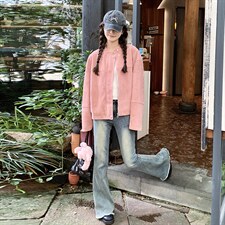 【已出货】2026设计感高品复古皮衣外套2C372-9023-P125控198，女装短外套，2C372