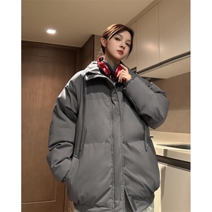 中性冬季跑量款宽松加厚纯色棉衣潮休闲保暖外套XZ811A-MF988-P90图片