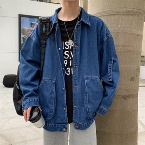 秋季牛仔夹克宽松外套 个性百搭牛仔衣男JK52-P60图片