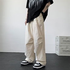 夏季美式高街hiphop工装裤褶皱伞兵裤阔腿裤XZ211-1-K2331-P55，男装工装外套，星座211-1