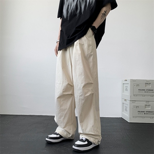 夏季美式高街hiphop工装裤褶皱伞兵裤阔腿裤XZ211-1-K2331-P55图片