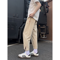2025夏季新品七分休闲萝卜裤潮流脚口扣袢K383-P30，男装休闲裤，电商A178