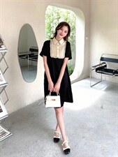 A版木耳边连衣裙，女装连衣裙，炅缇恩