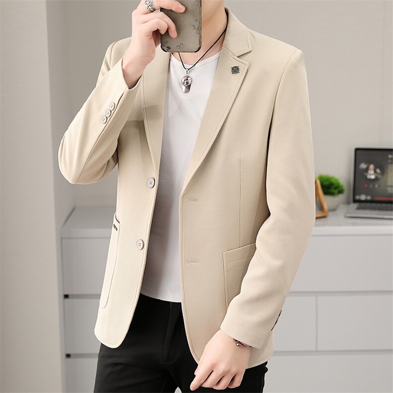 X815-P1152025休闲西服男士春秋款针织时尚潮流中青年单西,男装西服,星座507A（原星座306B-2）