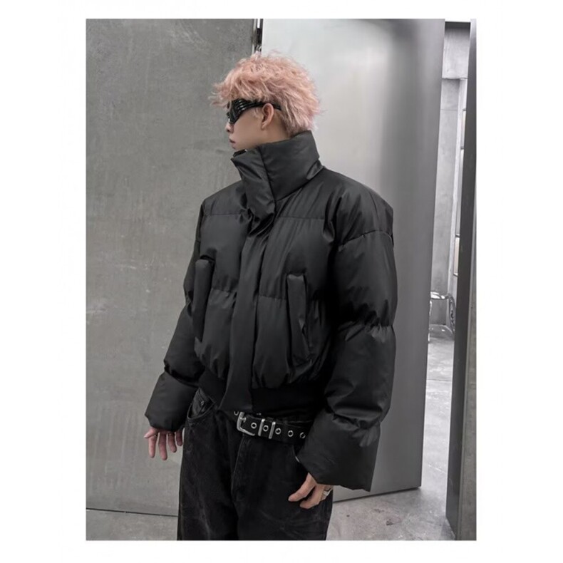 【有货】D8145-P88冬装重磅简约短款棉服外套男女加厚保暖皮棉衣,男装棉衣,星座603-2