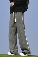 扎染纹理感裤男秋季垂坠感痞帅休闲裤美式宽松阔腿长裤K7817-P35，男装休闲裤，星座505-3