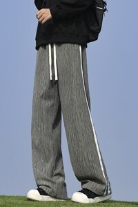 扎染纹理感裤男秋季垂坠感痞帅休闲裤美式宽松阔腿长裤K7817-P35图片