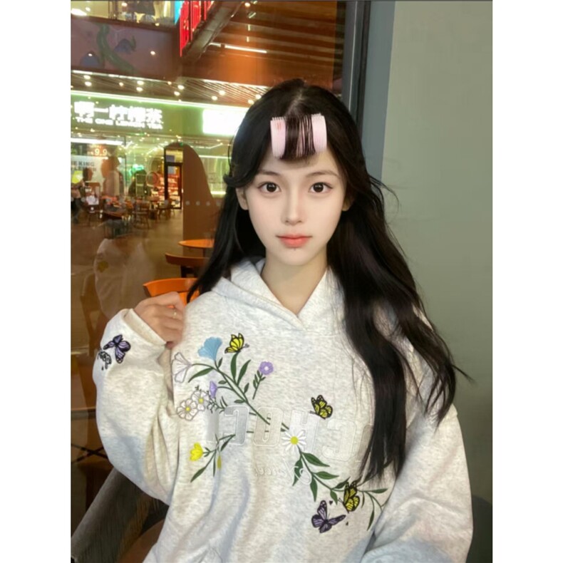 华棉刺绣连帽卫衣男女2025春季外套上衣,女装短外套,星座516A