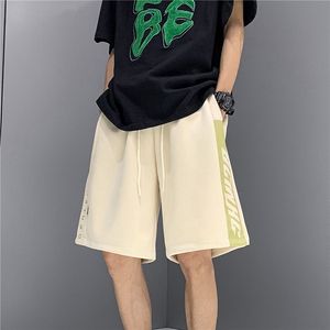 2026春夏潮字母印花麂皮绒短裤M~5XL XZ604-DK500-P45控58图片