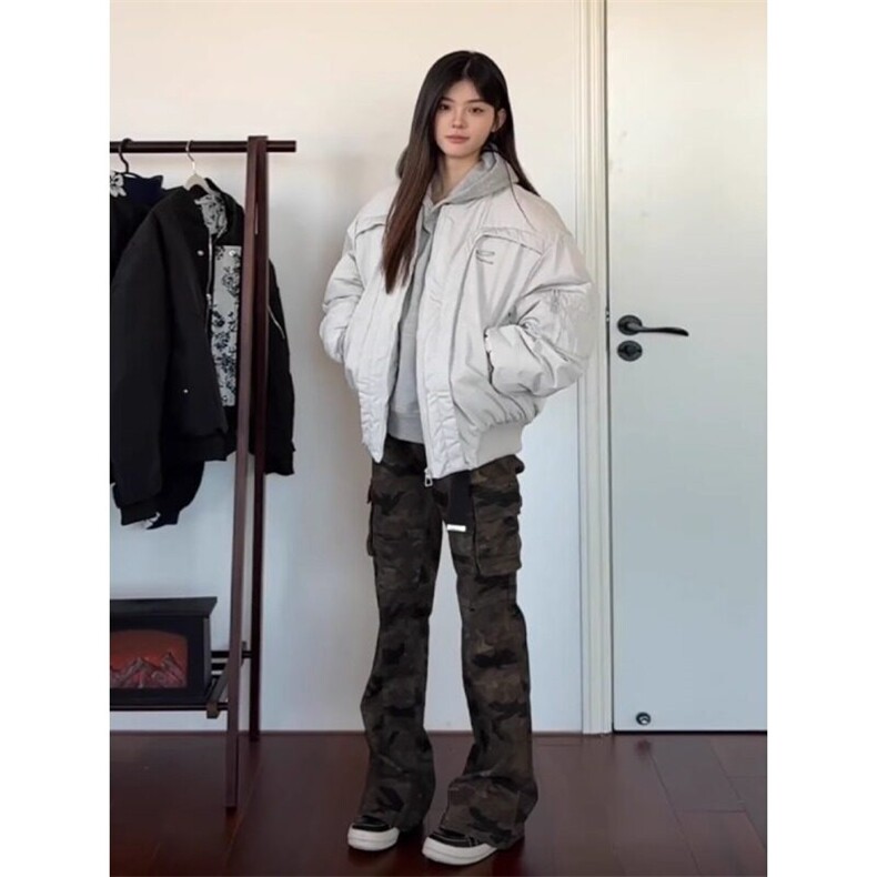 美式廓形短宽bomber棉服男冬季ma1飞行夹克高质量加棉夹棉外套潮,男装夹克,星座908-1
