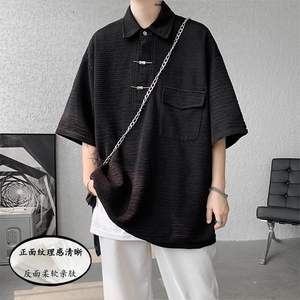 高质量冰丝纹理感大码短袖衬衫垂感佳 DSA059-10035-P45 控68图片