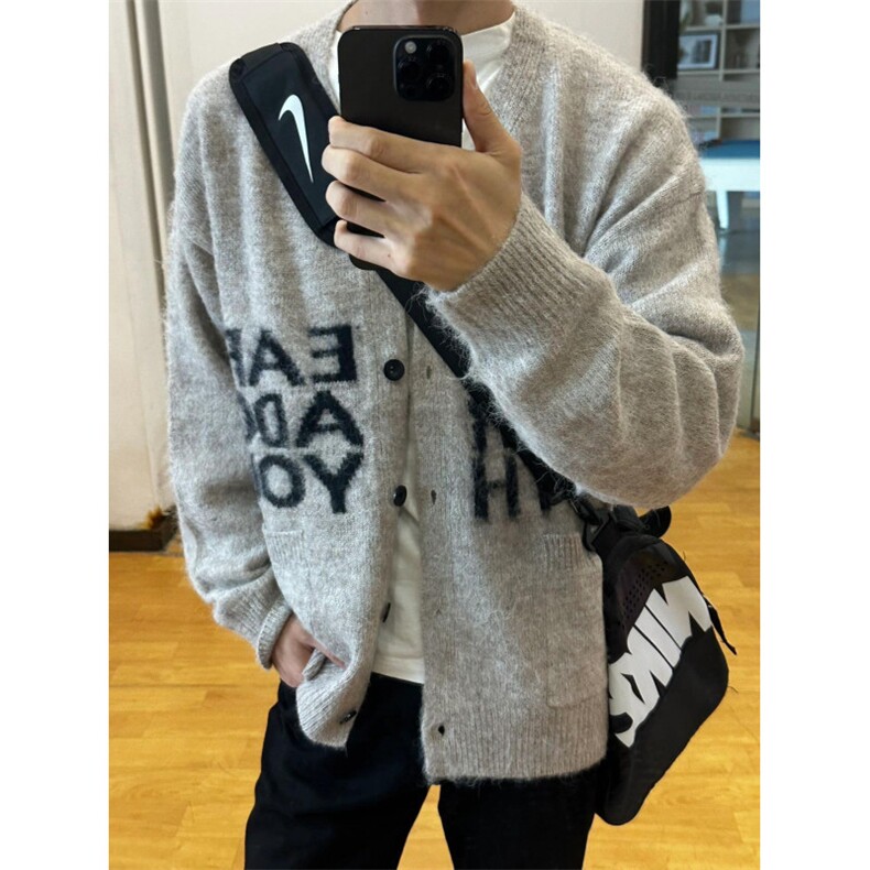 【有货】秋冬高级感慵懒风开衫毛衣男美式针织外套MY452CC-特P58,男装针织衫/毛衣,星座1007（原301D）