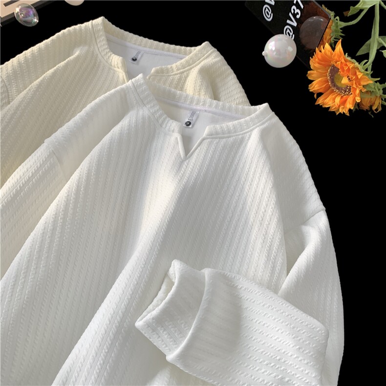 XZ809A/VL01/特P19无差价/控38深度库存美式V领长T恤卫衣，男装T恤，星座809A(原222-1)