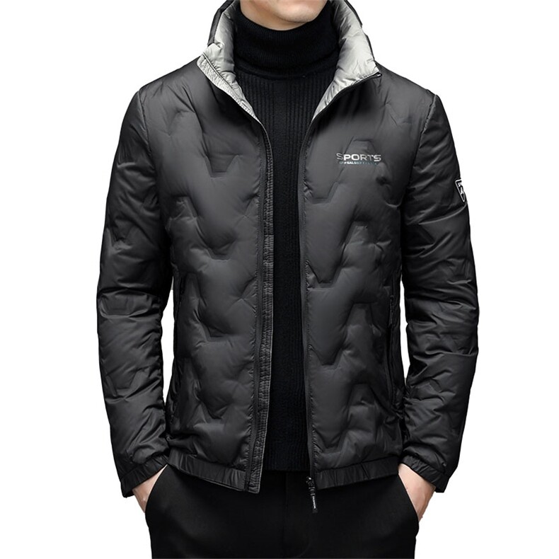 新款2023冬季羽绒服男装立领白鸭绒外套中年爸爸装YYYR6135-P170,男装羽绒服,电商B212（原钱塘6029）