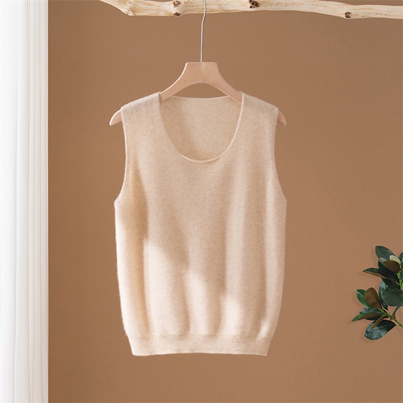 2025年秋季新款百搭女士圆领无袖马甲，女装羊绒衫，澳冬特羊绒