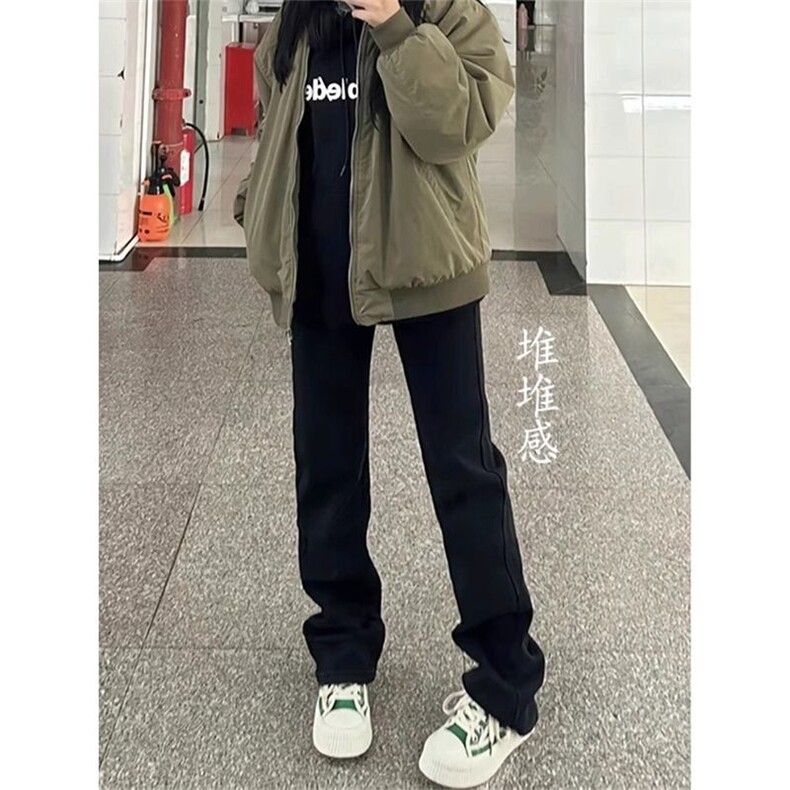 夏季黑色微喇牛仔裤男修身潮牌直筒美式高街vibe弯刀休闲裤子潮,男装牛仔裤,星座1210-1