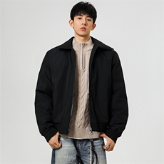 冬装老钱风加棉加厚夹克外套棉服男女翻领棉衣棒球服潮M813-P65，男装夹克，电商A441